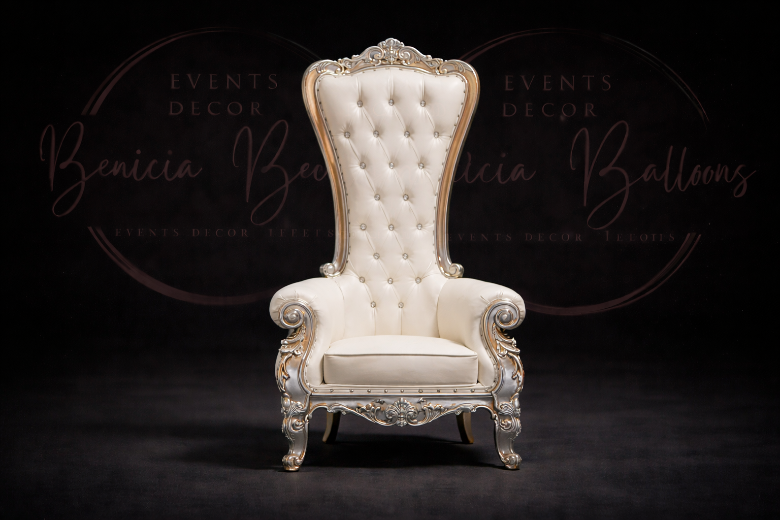 Trono adulto color plateado